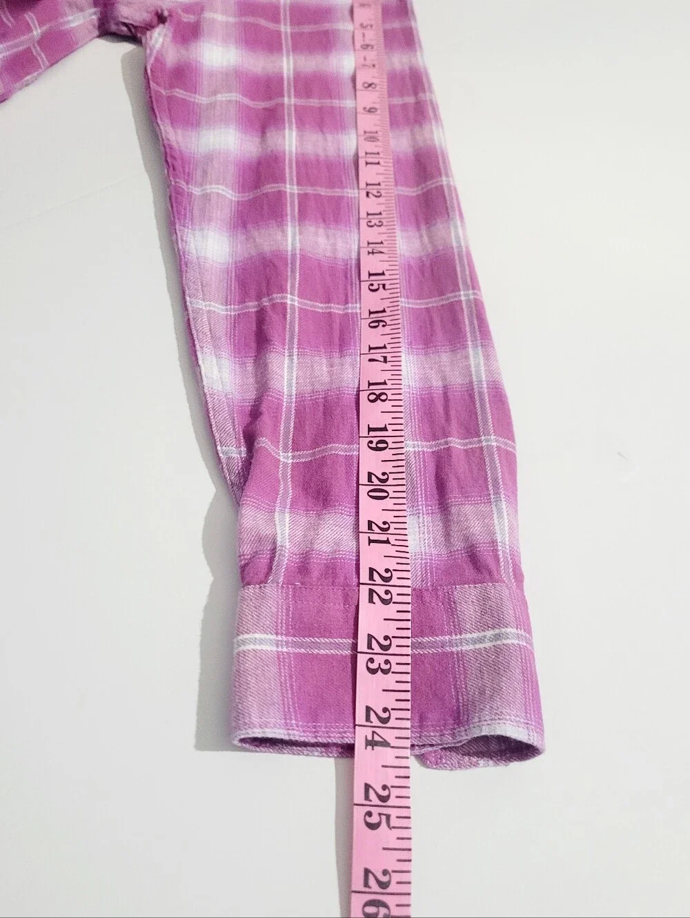 Eddie Bauer Women’s Size XL Pink Plaid Flannel Shirt 100% Cotton Button Front - Picture 8 of 11